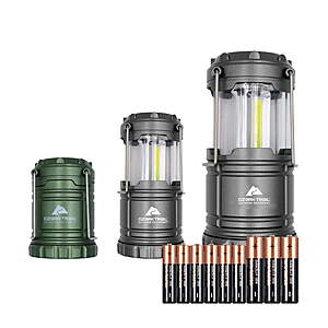 Ozark Trail LED Camping Lanterns 3 Pack with AAA & AA Batteries - $20.58
