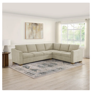 Costco Members - Thomasville Ellsford 2-piece Fabric Sectional, Beige - $699.99 + free delivery