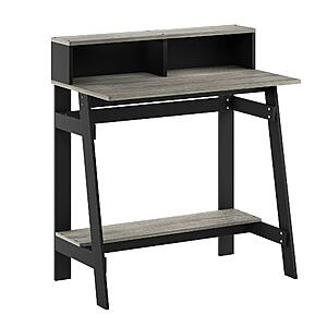 $21.51 - Furinno Simplistic A Frame Computer Desk, Black/French Oak Grey
