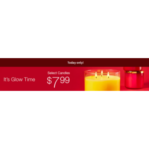 TODAY (6/27/26) ONLY - Bath & Body Works - Select Candles (Includes 3-Wick Candles) - $7.99