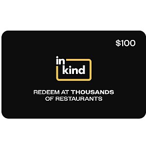 Costco Members - inKind  eGift Card ($100 Value) - $64.99 (digital delivery)