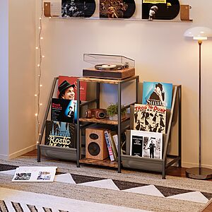 $25.99 AC - Record Player Stand, Turntable Stand with 3-Tier Vinyl Record Storage