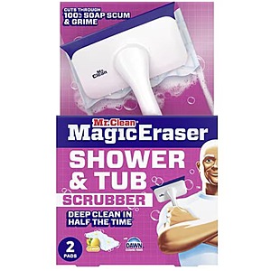 Mr. Clean Magic Eraser Shower & Tub Scrubber Lemon Set (1x Handle + 2x Pads) - $7.54 + free store pickup on $10+