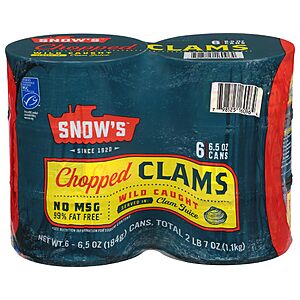 Snow's Wild Caught Chopped Clams Canned