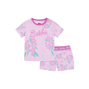 Girls Short Sleeve Sleep Top and Shorts Pajama Set, 2-Piece, Sizes 4-16 (various) - from $4.19