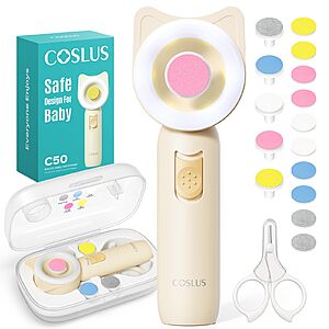$2.99 - COSLUS C50 Baby Electric Nail File Trimmer, Gentle & Safe