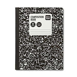 80-Sheet Pen+Gear College Ruled Composition Book (Marble, 7.5" x 9.75")