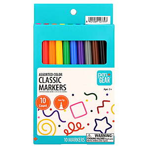 10-Ct Pen+Gear Classic Markers (Fine Tip or Broad Line, Assorted Colors)