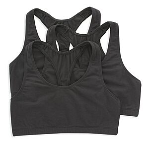 Hanes Women's Racerback Cotton T-Back Bralette (3 Colors)