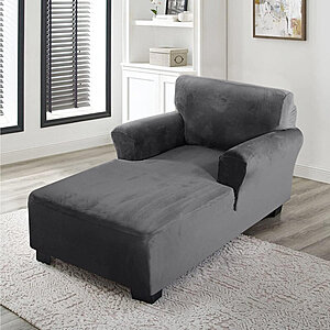 Velvet Chaise Lounge Cover Stretch Double Arm Chair - $96.99 + free shipping