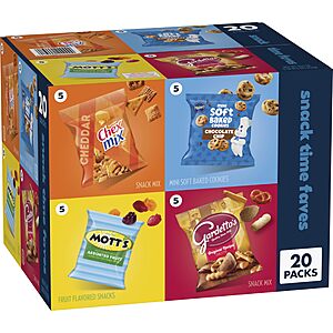 $7.34 S&S - Chex Mix, Mott's, Gardetto's, Pillsbury Cookies Variety Pack, 20 ct