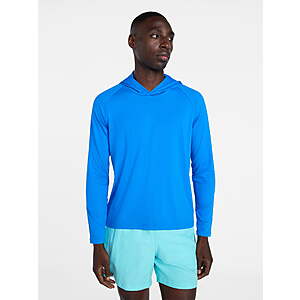 $2.35 - George Men's and Big Men's Hooded Sun Shirt with Long Sleeves, UPF 50+, Sizes S-3XL