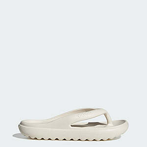 Adidas men's adilette lumia slides (off white / off white / off white) - $10