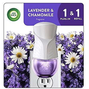 Air Wick Plug-In Kit (Warmer + 1 Refill, Lavender & Chamomile) $1.35 & More + Free Pickup on