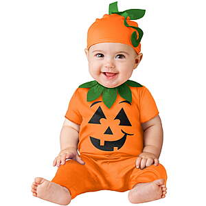 Jack- O Lantern or Skeleton Halloween Costume for Infant (0-18 months) - $4.97