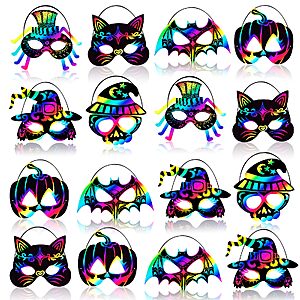 Max Fun 36PCS Halloween Rainbow Scratch Mask - $5.59