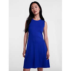 Scenario Women's and Women's Plus Fit and Flare Mini Dress, Sizes XS-4X (black or blue) - from $5