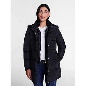 Big Chill Women's Double Zip Front Hooded Puffer Jacket with Long Sleeves, Sizes S-3X (4 colors) - $39.96