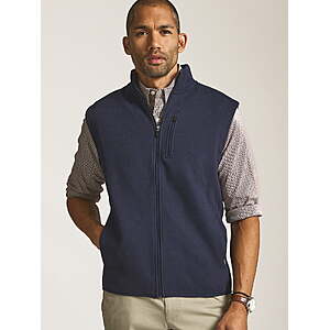 Chaps Men’s and Big Men’s Everyday Performance Norwell Sweater Fleece Vest, Sizes S–2XL (2 colors) - from $9.77