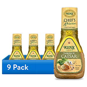 (9 pack) Ken's Steak House Chef's Reserve Tableside Caesar Dressing 9 fl oz - $17.75
