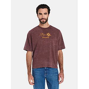 Chevy Corvette Men's and Big Men's Front Back Cropped Graphic Tee, Sizes M-2XL - $3