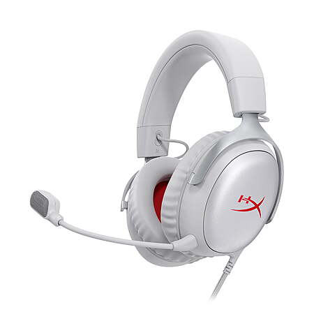 HyperX Cloud III – Wired Gaming Headset, PC, PS5, Xbox Series X|S, Gray/Red $39