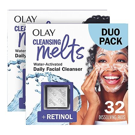 Olay Face Wash, Retinol Cleansing Melts, 64ct (2 Pack x 32ct) - $8.32 w/ S&S @ Amazon