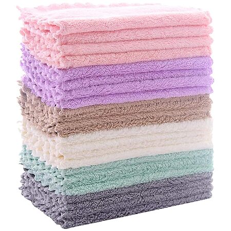 24 Pack Kitchen Dishcloths, 7 x 9 Inch (Multicolor) - $5.68 w/ S&S