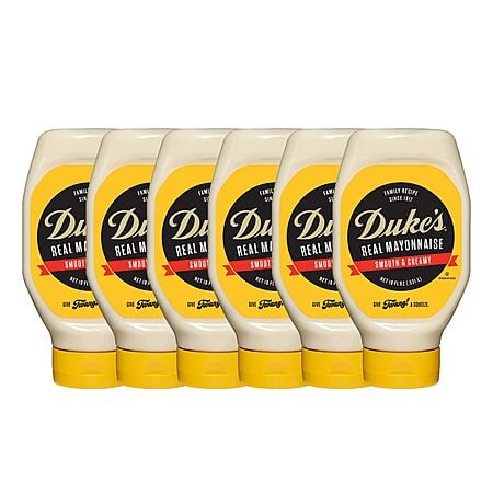 Duke’s Real Mayonnaise Squeeze Bottle – Original Smooth & Creamy Taste, 18 Ounce (Pack of 6) - $13.59 w/ S&S