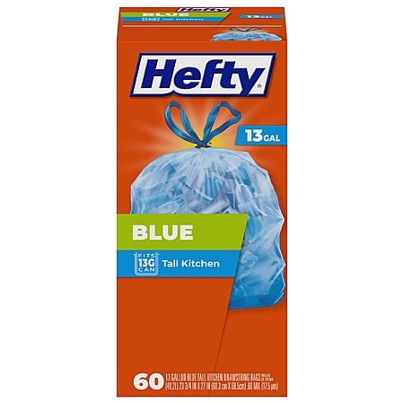 Hefty Blue Trash Bags, Blue, 13 Gallon, 60 Count - $6.59 AC + S&S