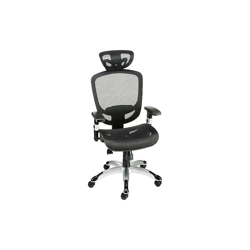 staples hyken mesh computer and desk chair black or red 145 14499