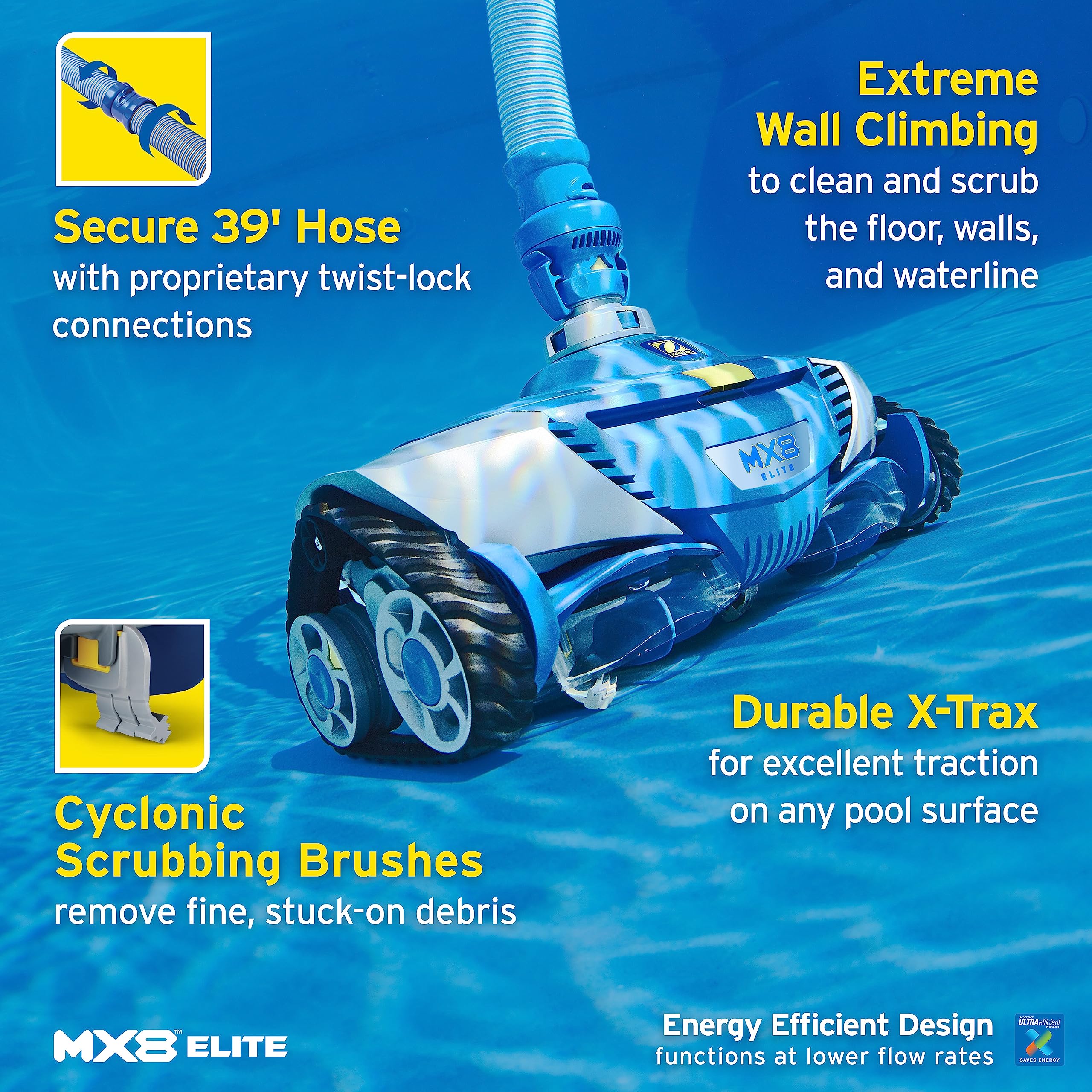 Zodiac MX8 Elite Suction Pool Cleaner for All InGround Pool Surfaces