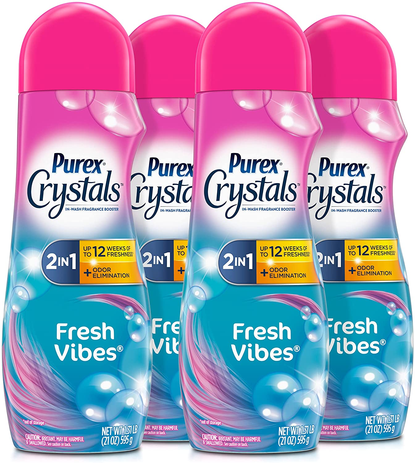 Amazon.com: Purex Purex Crystals in-wash Fragrance and Scent Booster, Fresh Vibes, 21 Ounce, 4 Count, 84 Ounce $10.77