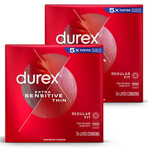 48 Count Durex Extra Sensitive Latex Lubricated Condoms, Ultra Fine $11.82 w/ S&S & MORE + FS w/ Prime