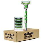 Amazon: Gillette Mach3 Sensitive Men's Razor Handle + 5 Refills $11.85 &amp; MORE