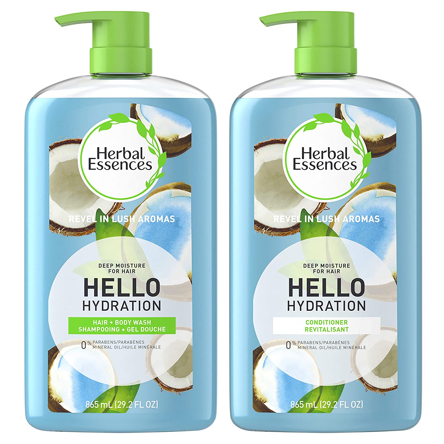 Amazon: Herbal Essences, Shampoo & Body Wash + Conditioner, Paraben Free, Hello Hydration Moisturizing, 29.2 fl oz, Kit for $12.45 & MORE