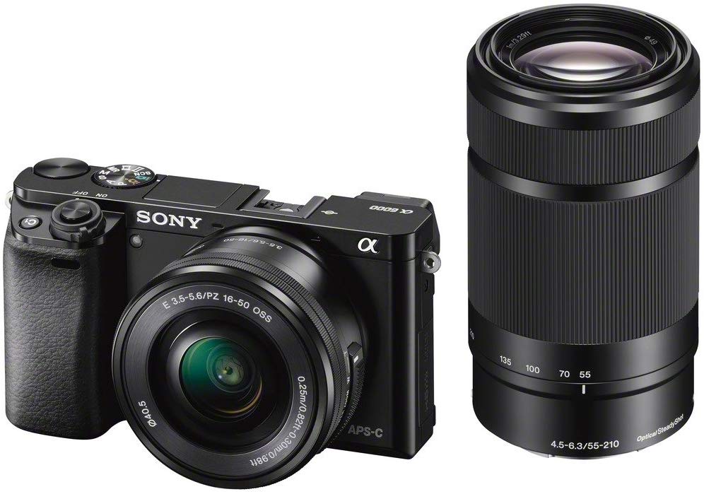 Sony Alpha a6000 Mirrorless Digital Camera w/ 16-50mm and 55-210mm Power Zoom Lenses [w/ 16-50mm & 55-210mm] $598
