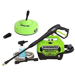 Greenworks 1900 PSI 1.2 GPM Electric Pressure Washer Combo Kit Green 5125702 - $  129.99