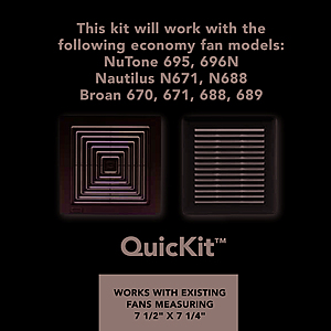 Broan Quickit QK60 Fan Motor and Cover Upgrade Kit Clearance up to 85% off  $7.37 Bu0026M YMMV