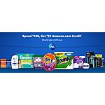 Select P&G Household/Beauty/Baby Products: Purchase $100+ & Receive $25 Amazon Credit + Free Shipping