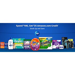 Select P&G Household/Beauty/Baby Products: Purchase $100+ & Receive