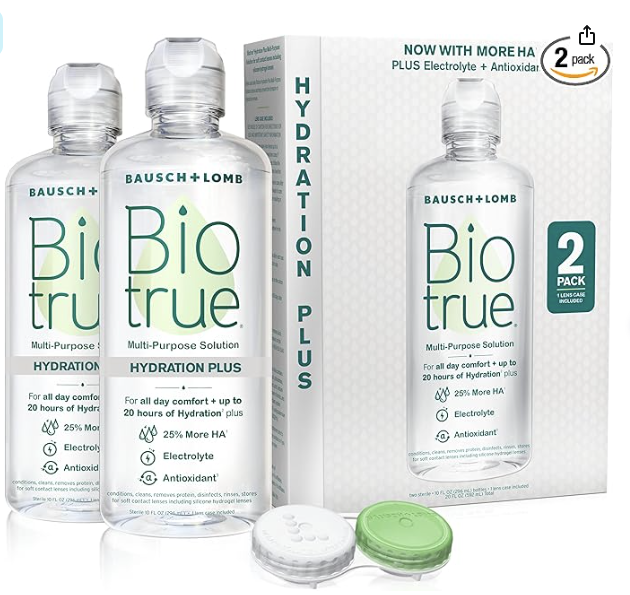 2x- 2-Pack 10-Oz (40oz total) Bausch + Lomb BioTrue Hydration Plus Contact Lens Solution $24.28 w/ S&S + Free Shipping w/ Prime or on $25+