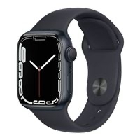 Apple Watch Series 7 GPS, 41mm Midnight Aluminum Case with Midnight Sport Band - Regular - Micro Center - $379