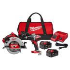 M18 18-Volt Lithium-Ion Brushless Cordless Hammer Drill/Impact/Circular Saw Combo Kit (3-Tool) with 2-Batteries $349.98