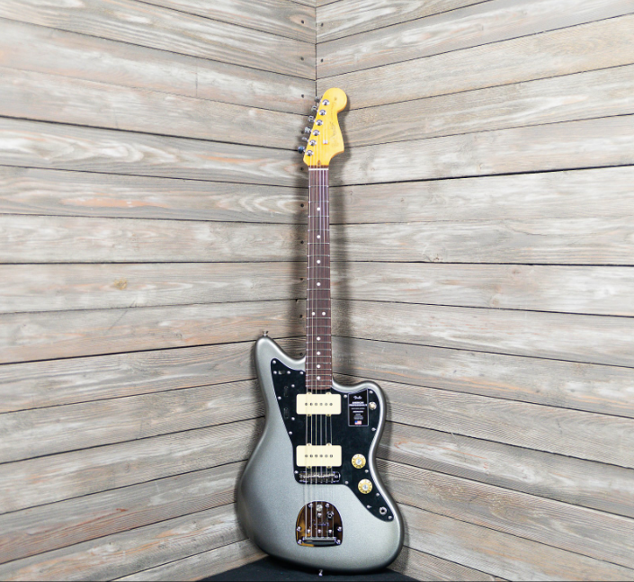 Franklin Guitar Works via Reverb has the Fender American Professional II Jazzmaster - Mercury (Used Mint)on sale for $1189. Shipping is free.