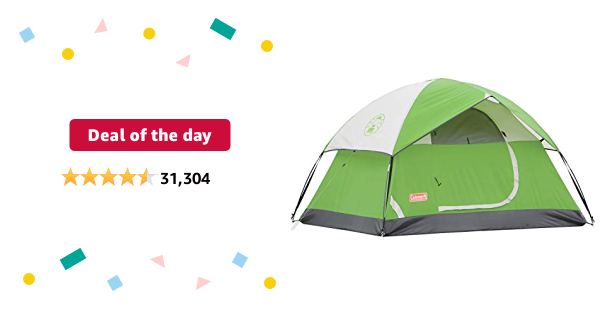 Deal of the day for Prime Members: Coleman Sundome Tent - $40.71