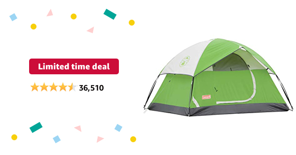 Green Coleman Sundome Tent 4 person (Amazon) - $47.58