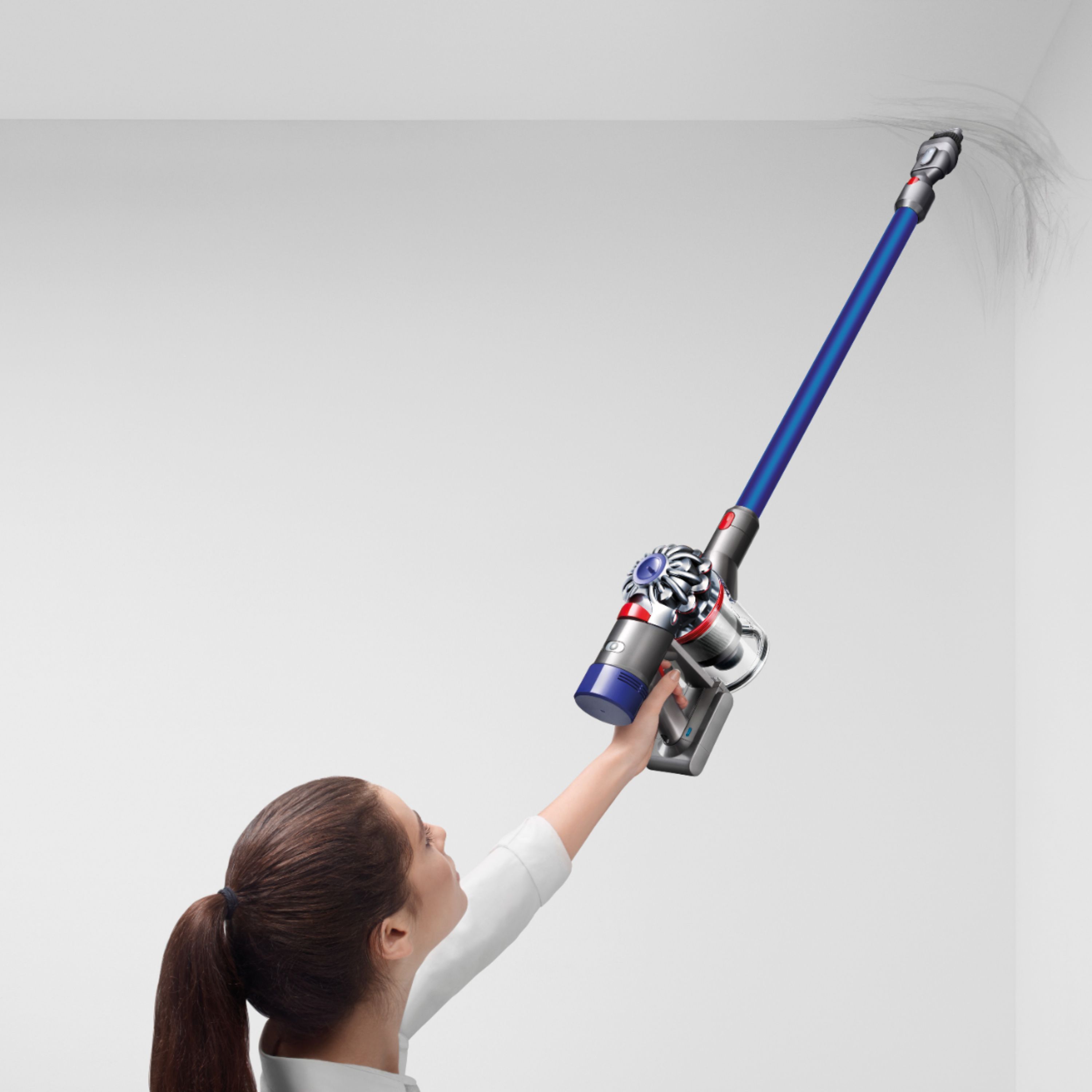 Dyson - V7 Fluffy Hardwood Cord-Free Stick Vacuum - Iron/Blue $229.99