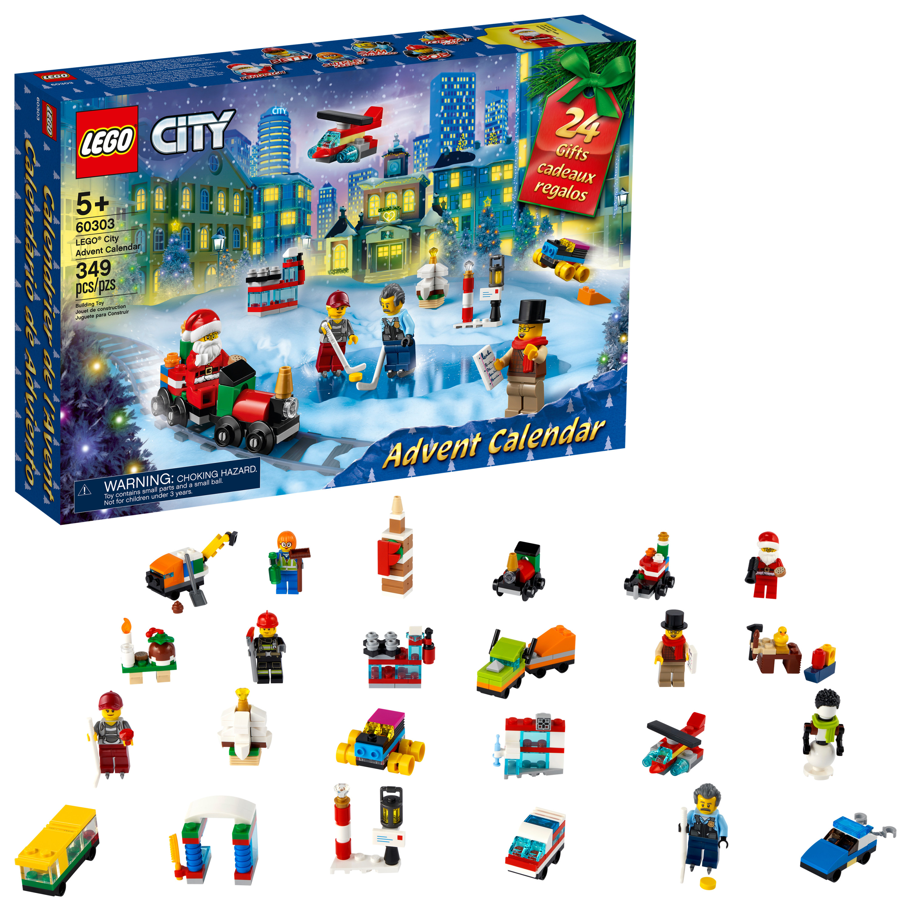 LEGO City Advent Calendar 60303 Building Toy (349 Pieces) - Walmart.com $24