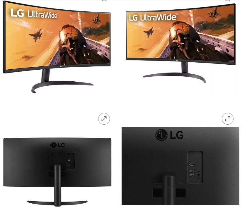 LG 34WP60C-B 34" 21:9 Curved UltraWide QHD (3440 x 1440) Monitor - Target/LG (free expedited shipping) $249